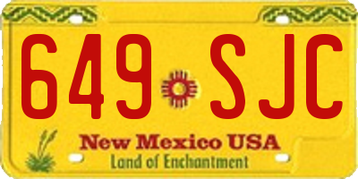 NM license plate 649SJC
