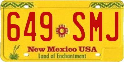 NM license plate 649SMJ
