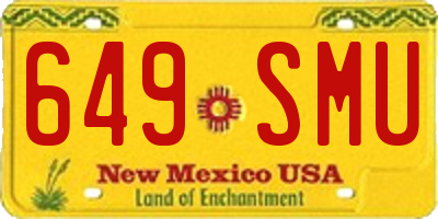 NM license plate 649SMU