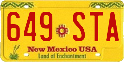 NM license plate 649STA