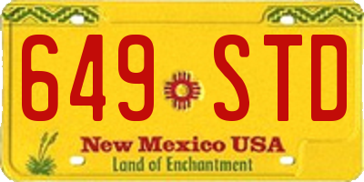 NM license plate 649STD