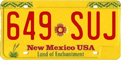 NM license plate 649SUJ