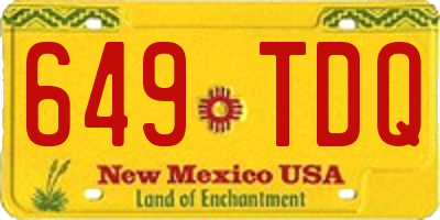 NM license plate 649TDQ