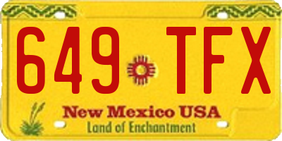 NM license plate 649TFX