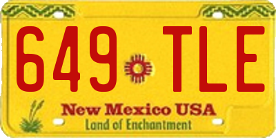 NM license plate 649TLE