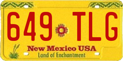 NM license plate 649TLG