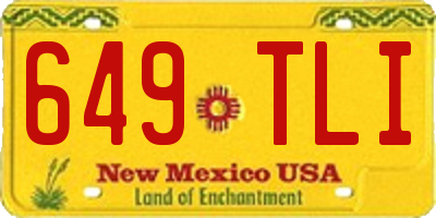 NM license plate 649TLI