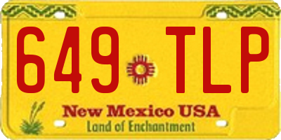 NM license plate 649TLP