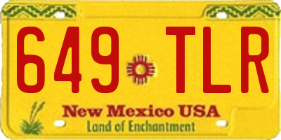 NM license plate 649TLR