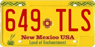NM license plate 649TLS