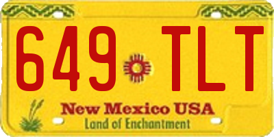 NM license plate 649TLT