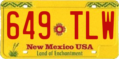 NM license plate 649TLW