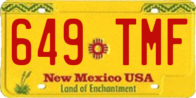 NM license plate 649TMF