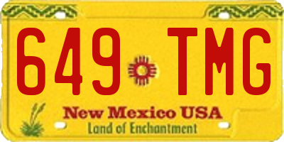 NM license plate 649TMG