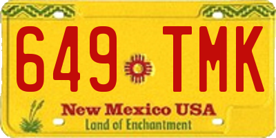 NM license plate 649TMK