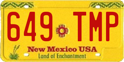 NM license plate 649TMP