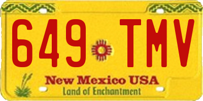 NM license plate 649TMV