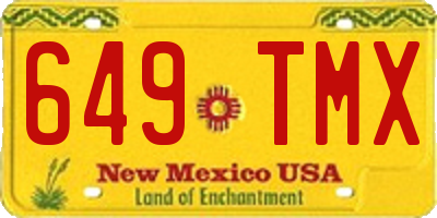 NM license plate 649TMX