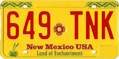 NM license plate 649TNK