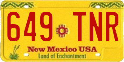 NM license plate 649TNR