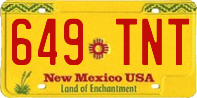 NM license plate 649TNT