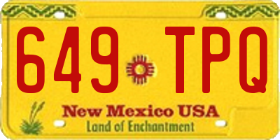 NM license plate 649TPQ