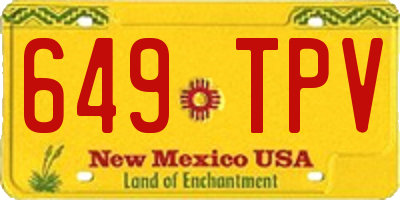 NM license plate 649TPV