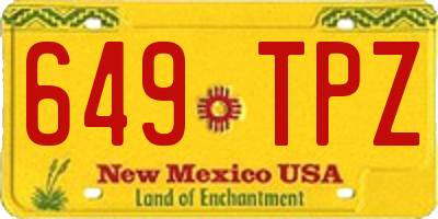 NM license plate 649TPZ