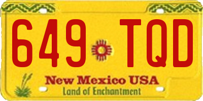 NM license plate 649TQD