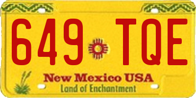 NM license plate 649TQE