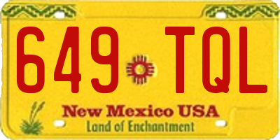 NM license plate 649TQL