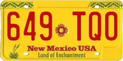 NM license plate 649TQO