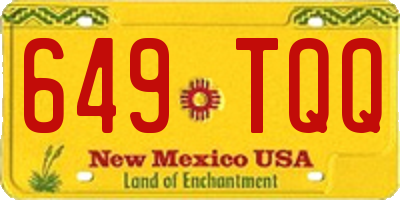 NM license plate 649TQQ