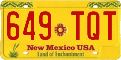 NM license plate 649TQT