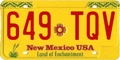 NM license plate 649TQV