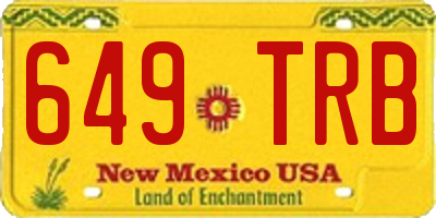 NM license plate 649TRB