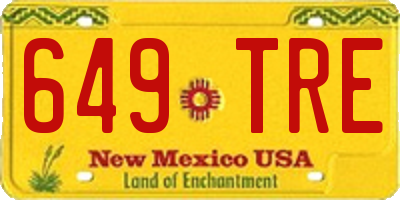 NM license plate 649TRE