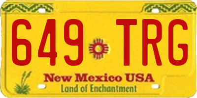 NM license plate 649TRG
