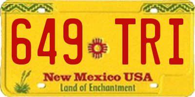 NM license plate 649TRI