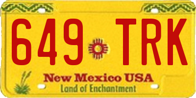 NM license plate 649TRK