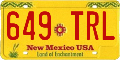 NM license plate 649TRL