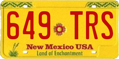 NM license plate 649TRS