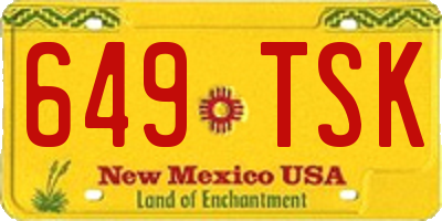 NM license plate 649TSK