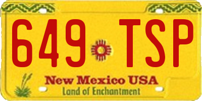 NM license plate 649TSP