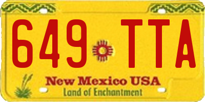 NM license plate 649TTA