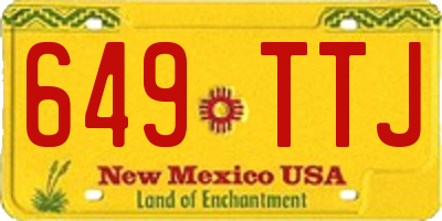 NM license plate 649TTJ