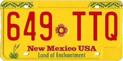NM license plate 649TTQ