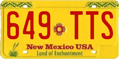 NM license plate 649TTS