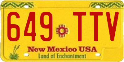 NM license plate 649TTV