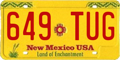 NM license plate 649TUG